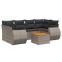 7-teiliges Gartensofa-Set mit grauen PE-Rattan-Kissen von , Gartensets - Ref: Foro24-3257236, Preis: 475,99 €, Rabatt: %