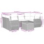 7-teiliges Gartensofa-Set mit grauen PE-Rattan-Kissen von , Gartensets - Ref: Foro24-3257236, Preis: 493,03 €, Rabatt: %