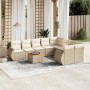 9-teiliges Gartensofa-Set mit beigen synthetischen Rattankissen von , Gartensets - Ref: Foro24-3257262, Preis: 797,54 €, Raba...