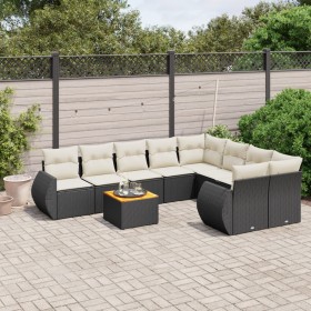 8-teiliges Gartensofa-Set und schwarze synthetische Rattankissen von , Gartensets - Ref: Foro24-3257260, Preis: 585,48 €, Rab...