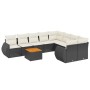 8-teiliges Gartensofa-Set und schwarze synthetische Rattankissen von , Gartensets - Ref: Foro24-3257260, Preis: 565,13 €, Rab...