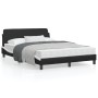 Black white synthetic leather headboard bed frame 140x200cm by , Beds and slatted bases - Ref: Foro24-373203, Price: 140,00 €...