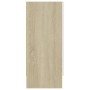 White and Sonoma oak veneer sideboard 120x30.5x70 cm by , Sideboards - Ref: Foro24-802782, Price: 116,72 €, Discount: %