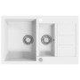 Granite kitchen sink with two white basins by , Sinks - Ref: Foro24-144859, Price: 208,22 €, Discount: %