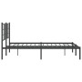 Bed frame with black metal headboard 140x190 cm by , Beds and slatted bases - Ref: Foro24-355561, Price: 101,08 €, Discount: %