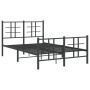 Black metal headboard and footboard bed frame 120x200 cm by , Beds and slatted bases - Ref: Foro24-355577, Price: 110,79 €, D...