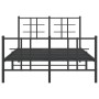 Black metal headboard and footboard bed frame 120x200 cm by , Beds and slatted bases - Ref: Foro24-355577, Price: 110,79 €, D...