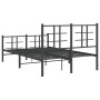 Black metal headboard and footboard bed frame 120x200 cm by , Beds and slatted bases - Ref: Foro24-355577, Price: 110,79 €, D...