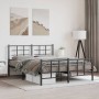 Black metal headboard and footboard bed frame 160x200 cm by , Beds and slatted bases - Ref: Foro24-355582, Price: 119,99 €, D...