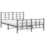 Black metal headboard and footboard bed frame 160x200 cm by , Beds and slatted bases - Ref: Foro24-355582, Price: 119,99 €, D...