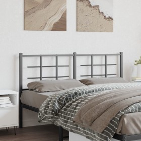 Black metal headboard 160 cm by , Headboards and footboards - Ref: Foro24-355596, Price: 36,51 €, Discount: %