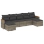 7-piece garden sofa set with gray PE rattan cushions by , Garden sets - Ref: Foro24-3226235, Price: 387,93 €, Discount: %