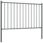 Gray powder coated steel fence panel and posts 1.7x1 m by vidaXL, fence panels - Ref: Foro24-145213, Price: 73,83 €, Discount: %