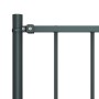 Gray powder coated steel fence panel and posts 1.7x1 m by vidaXL, fence panels - Ref: Foro24-145213, Price: 73,83 €, Discount: %