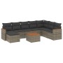 9-teiliges Gartenmöbel-Set und graue synthetische Rattankissen von , Gartensets - Ref: Foro24-3226256, Preis: 550,62 €, Rabat...