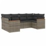 6-piece garden furniture set and gray synthetic rattan cushions by , Garden sets - Ref: Foro24-3226263, Price: 419,48 €, Disc...