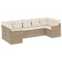 7-teiliges Gartensofa-Set und beigefarbene synthetische Rattankissen von , Gartensets - Ref: Foro24-3226268, Preis: 592,27 €,...