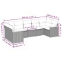 7-teiliges Gartensofa-Set und beigefarbene synthetische Rattankissen von , Gartensets - Ref: Foro24-3226268, Preis: 591,99 €,...