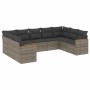 9-teiliges Gartenmöbel-Set und graue synthetische Rattankissen von , Gartensets - Ref: Foro24-3226277, Preis: 580,29 €, Rabat...