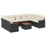 Set de sofás de jardín 10 pzas cojines ratán sintético negro de , Conjuntos de jardín - Ref: Foro24-3226280, Precio: 605,40 €...