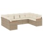 Set de sofás de jardín 9 pzas con cojines ratán sintético beige de , Conjuntos de jardín - Ref: Foro24-3226275, Precio: 692,8...