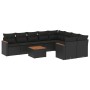 Gartensofa-Set 10-teilig mit schwarzen synthetischen Rattankissen von , Gartensets - Ref: Foro24-3226307, Preis: 585,69 €, Ra...