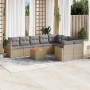 Gartensofa-Set mit beigen Kissen, 10-teilig, synthetisches Rattan von , Gartensets - Ref: Foro24-3226311, Preis: 638,47 €, Ra...