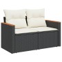 Gartensofa-Set 10-teilig mit schwarzen synthetischen Rattankissen von , Gartensets - Ref: Foro24-3226294, Preis: 605,40 €, Ra...