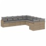 Gartensofa-Set mit beigen Kissen, 10-teilig, synthetisches Rattan von , Gartensets - Ref: Foro24-3226353, Preis: 668,32 €, Ra...