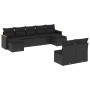 8-teiliges Gartensofa-Set und schwarze synthetische Rattankissen von , Gartensets - Ref: Foro24-3226370, Preis: 486,04 €, Rab...