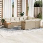 11-teiliges Gartensofa-Set mit beigen synthetischen Rattankissen von , Gartensets - Ref: Foro24-3226366, Preis: 847,99 €, Rab...