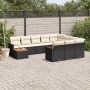 11-teiliges Gartensofa-Set und schwarze synthetische Rattankissen von , Gartensets - Ref: Foro24-3226364, Preis: 682,38 €, Ra...