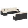 Set de sofás de jardín 10 pzas cojines ratán sintético negro de , Conjuntos de jardín - Ref: Foro24-3226385, Precio: 542,79 €...