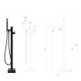 Grifo para bañera de pie acero inoxidable negro 90 cm de vidaXL, Grifos de bañera - Ref: Foro24-145096, Precio: 299,99 €, Des...