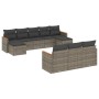 10-teiliges Gartensofa-Set mit grauen synthetischen Rattankissen von , Gartensets - Ref: Foro24-3226417, Preis: 635,24 €, Rab...