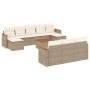 11-teiliges Gartensofa-Set mit beigen synthetischen Rattankissen von , Gartensets - Ref: Foro24-3226422, Preis: 784,07 €, Rab...