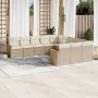 11-teiliges Gartensofa-Set mit beigen synthetischen Rattankissen von , Gartensets - Ref: Foro24-3226429, Preis: 825,03 €, Rab...