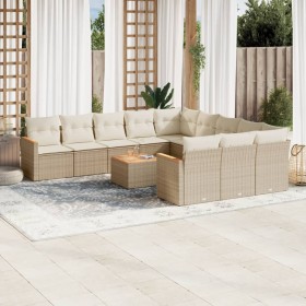 12-teiliges Gartensofa-Set und braune synthetische Rattankissen von , Gartensets - Ref: Foro24-3226436, Preis: 921,99 €, Raba...