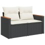 Gartensofa-Set 12-teilig mit schwarzen synthetischen Rattankissen von , Gartensets - Ref: Foro24-3226441, Preis: 699,03 €, Ra...