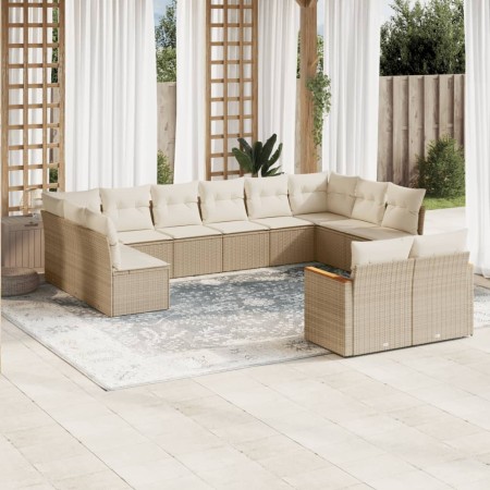 12-teiliges Gartensofa-Set und braune synthetische Rattankissen von , Gartensets - Ref: Foro24-3226443, Preis: 891,39 €, Raba...