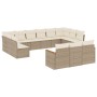 Set sofás de jardín con cojines 13 pzas ratán sintético beige de , Conjuntos de jardín - Ref: Foro24-3226457, Precio: 1,00 €,...