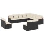 Gartensofa-Set 12-teilig mit schwarzen synthetischen Rattankissen von , Gartensets - Ref: Foro24-3226469, Preis: 687,24 €, Ra...