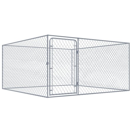 Außenzwinger aus verzinktem Stahl, 2x2x1 m von vidaXL, Hundehütten und Zäune - Ref: Foro24-170819, Preis: 157,23 €, Rabatt: %