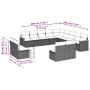 Gartensofa- und Kissenset 13-teilig aus schwarzem synthetischem Rattan von , Gartensets - Ref: Foro24-3226483, Preis: 757,10 ...