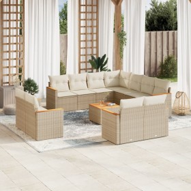 12-teiliges Gartensofa-Set und braune synthetische Rattankissen von , Gartensets - Ref: Foro24-3226506, Preis: 1,00 €, Rabatt: %