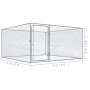 Galvanized steel outdoor kennel 2x2x1 m by vidaXL, Dog kennels and fences - Ref: Foro24-170819, Price: 157,37 €, Discount: %