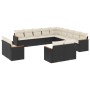 Gartensofa- und Kissenset 13-teilig aus schwarzem synthetischem Rattan von , Gartensets - Ref: Foro24-3226525, Preis: 862,95 ...