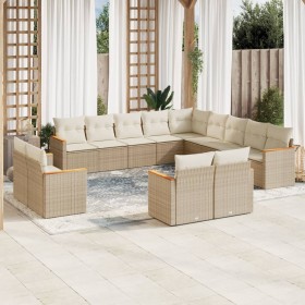 Garden sofa set with cushions 13 pieces beige synthetic rattan by , Garden sets - Ref: Foro24-3226527, Price: 1,00 €, Discoun...