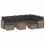 Set de sofás de jardín 10 pzas con cojines ratán sintético gris de , Conjuntos de jardín - Ref: Foro24-3226550, Precio: 594,6...