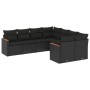 8-teiliges Gartensofa-Set und schwarze synthetische Rattankissen von , Gartensets - Ref: Foro24-3226552, Preis: 496,31 €, Rab...